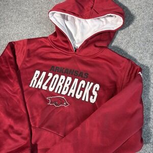 Arkansas Razorbacks Hoodie Youth Large 16-18 Red NCAA Colosseum Pullover Sports